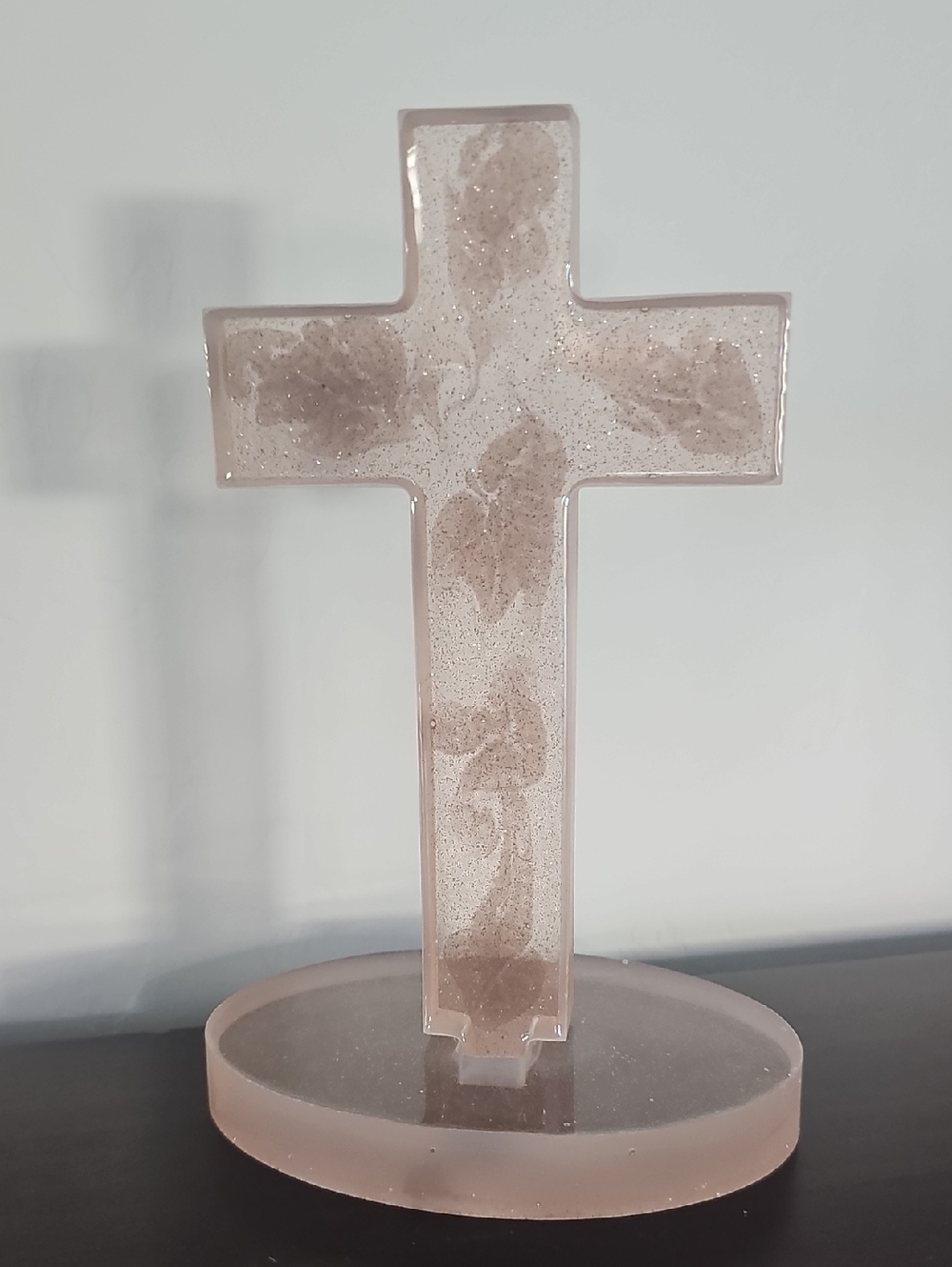 Hand Crafted Resin Cross Sculpture